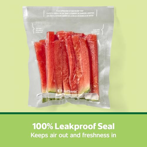 Quart Pre-Cut Vacuum Seal Food Storage Bags, Easy-Tear (43 Pack)