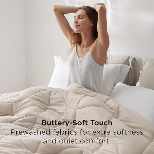 Bedsure Queen Down Alternative Comforter - All Season Duvet Insert (88x88")