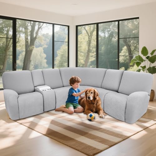 Waterproof L-Shaped Sectional Recliner Couch Covers - 5-Seater
