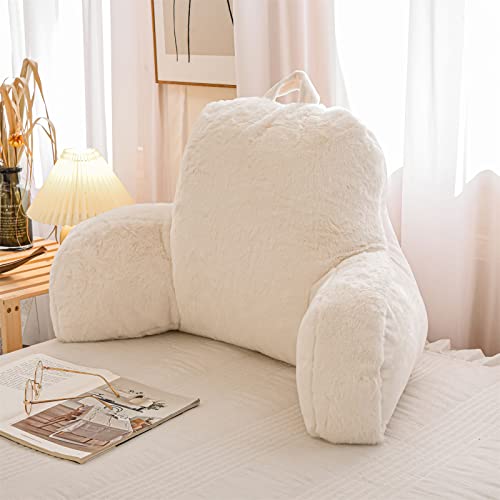Ivory Reading Pillow - 18.5" Bed Wedge with Arms for Support