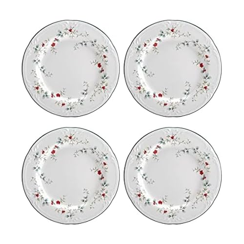 Pfaltzgraff Winterberry Salad Plates Set of 4, 8-Inch Green Holiday Tableware