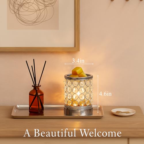 Crystal Electric Wax Melt Warmer with Bulb Heating for Home Fragrance