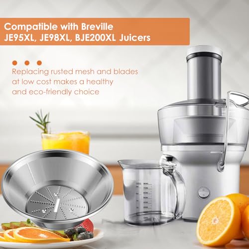 Juicer Mesh Filter Basket Replacement with Blade and Hardware Kit