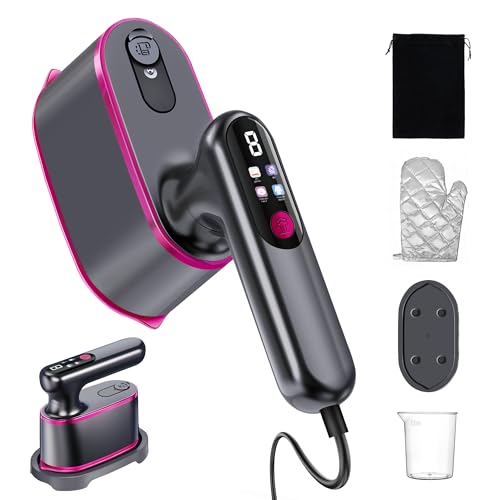 2-in-1 Handheld Garment Steamer & Travel Iron with 4-Mode LCD Display