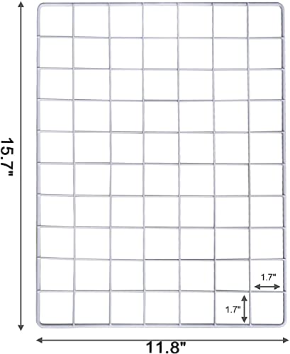 Wire Grid Wall Panel Set - 15.7 x 11.8 Inch Photo Display & Organizer