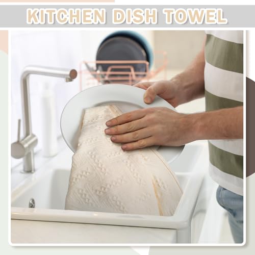 4 Pack Boho Waffle Hand Towels - 14x30 Inch Cream Turkish Cotton Set