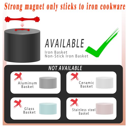 Magnetic Air Fryer Parchment Paper Clips - 12-Pack Heat-Safe Silicone