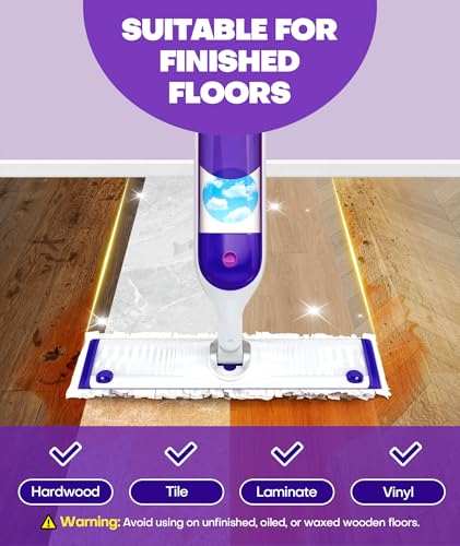 Disposable Power Mop Refill Pads - Multi-Surface Floor Cleaning (30 Count)