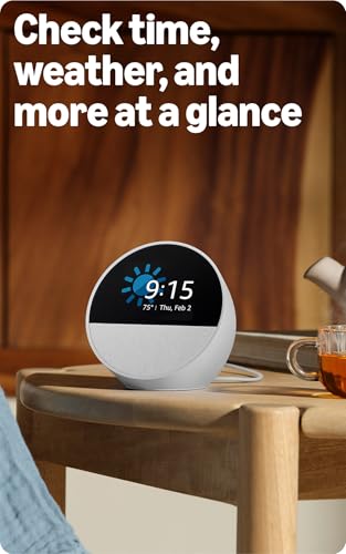 Amazon Echo Spot Smart Alarm Clock with Alexa - Black