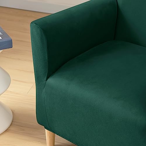 Stretch Jacquard Armchair Slipcover - Dark Green Waterproof Furniture Protector
