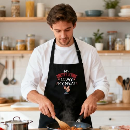 Funny Aprons for Parents, Grandparents & Husband - Cooking & Grilling Apron - Cute Apron