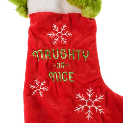 Dr. Seuss Grinch Christmas Stocking - 24 Inch Plush Holiday Decor