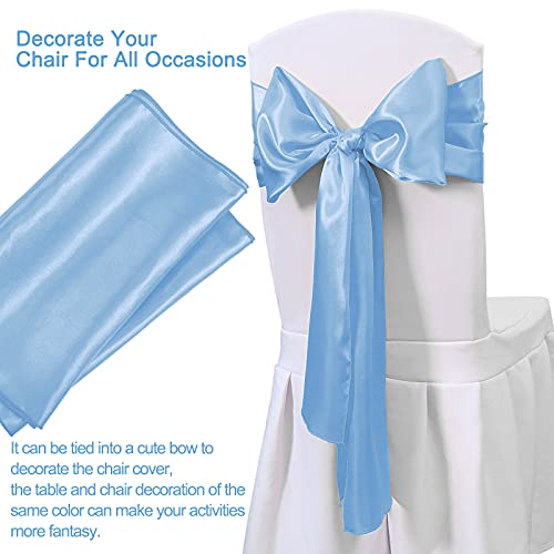 5 Pack Baby Blue Satin Table Runner 12 x 108 Inches - Variation: 12x108-5 Pack