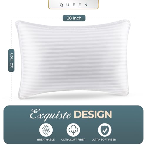 Utopia Bedding Queen Bed Pillows Set of 2 - Down Alternative Hotel Quality