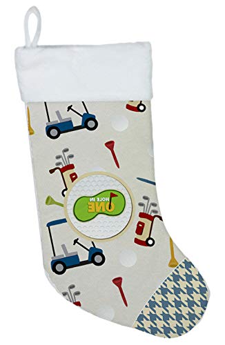 Golf Hole in One Christmas Stocking - 18in x 11in, Double-Sided, US Made