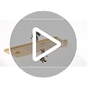 Magnetic Wooden Wall Shelf for Audio Figure Organizer and Charging Station