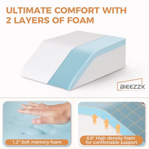 Memory Foam Leg Elevation Pillow for Swelling & Pain Relief - 23.6x16.8x8in