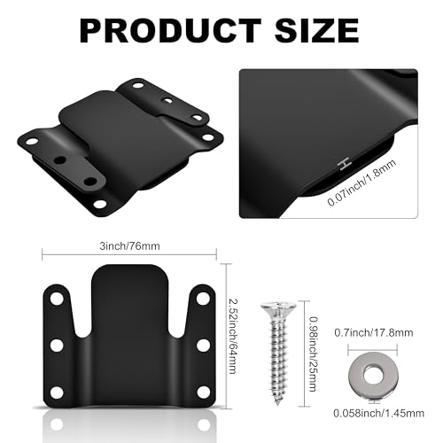 Heavy-Duty Sectional Sofa Connector Brackets - 4 Piece Interlocking Set