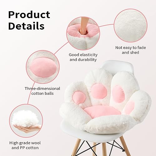 Cute Cat Paw Chair Cushion - Soft Plush Floor Pillow for Office & Gaming