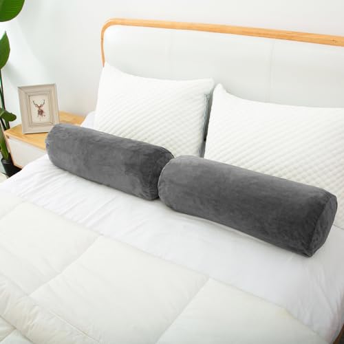 Memory Foam Body Pillow Set of 2 - 24x7.87 Inch Bolster Pillows