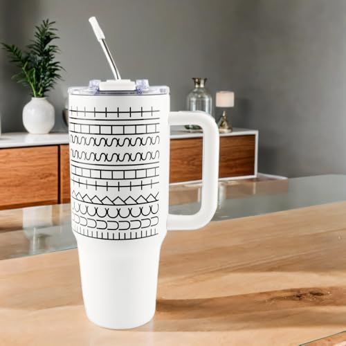 Hogg 40oz Stainless Steel Travel Mug with Hidden Message, Handle & Straw Lid