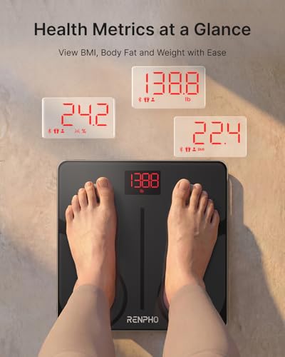 RENPHO Smart Bluetooth Body Fat Scale and Digital Weight Analyzer