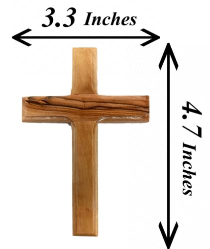 4.7-Inch Handmade Olive Wood Wall Cross from Bethlehem