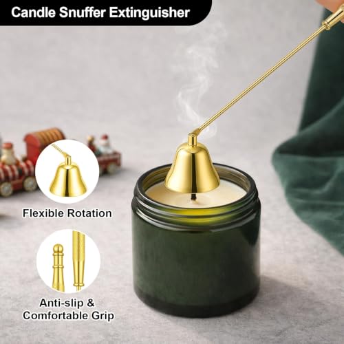 3 in 1 Stainless Steel Candle Accessory Set – Wick Trimmer, Snuffer & Dipper
