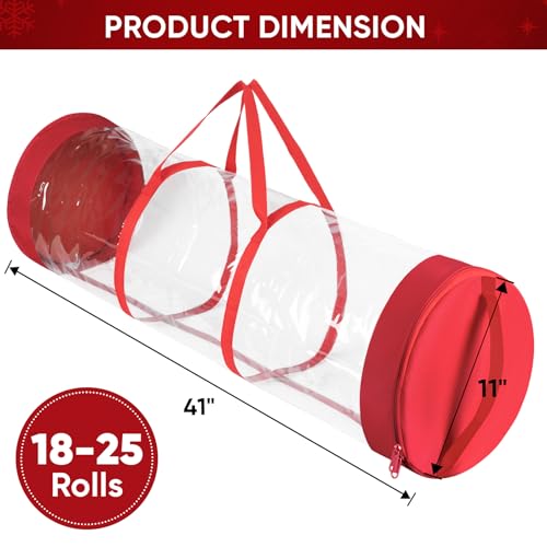 Christmas Wrapping Paper Storage Organizer 41 Inch Oxford Fabric Holder