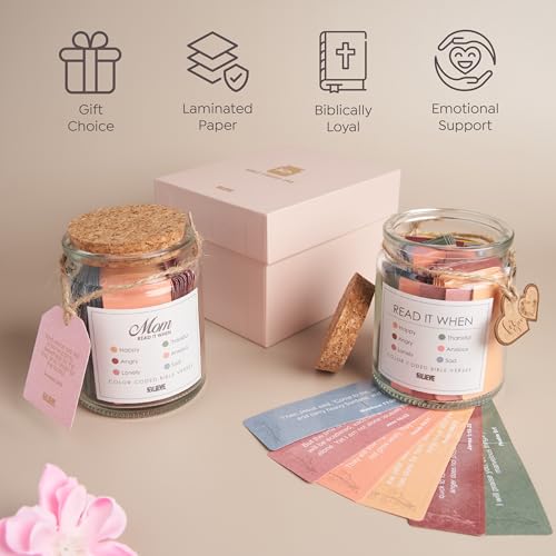 Inspirational Bible Verse Jar with 108 Scripture Cards for Daily Prayer