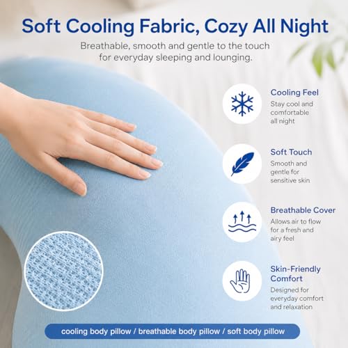 Pea Pod Body Pillow for Side Sleepers - Ergonomic Cooling Support