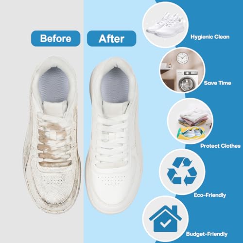 Reusable Shoe Washing Machine Bag - 2pc Protective Laundry Cleaning Kit