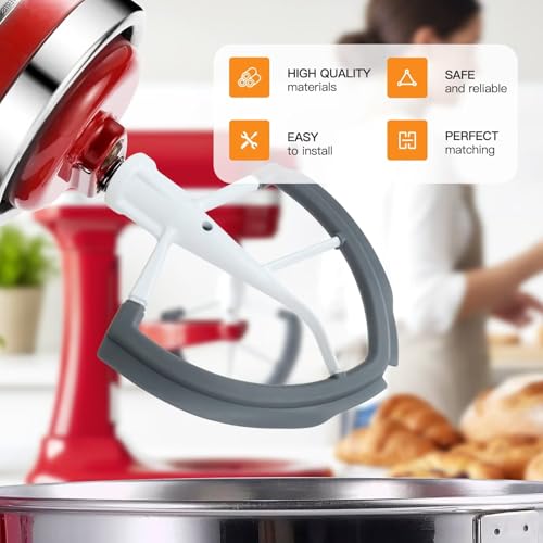 Flex Edge Beater for 5.5 Quart Stand Mixers with Silicone Scraper Blade