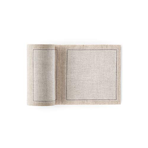 MY DRAP Linen Cocktail Napkins Natural 50 Units - Holiday Christmas Jumper Edition