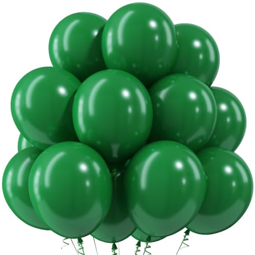Togvu Dark Green Latex Balloons 50 Pack, 12 Inch Party Decorations