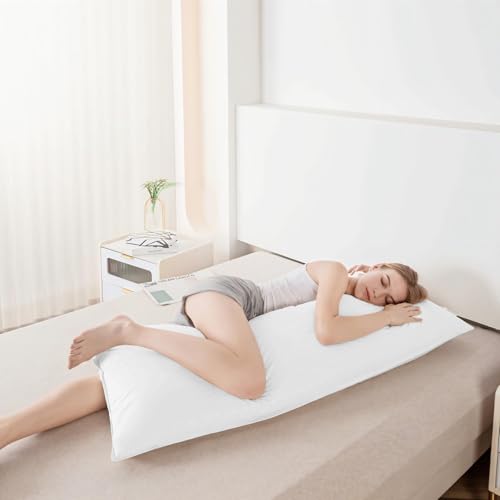 Cooling Goose Down Body Pillow for Side Sleepers - 20x54