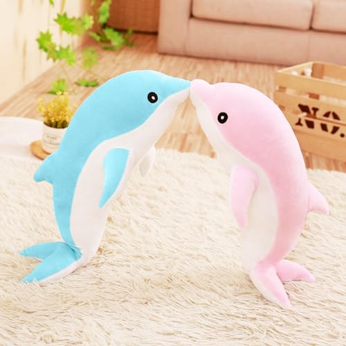 Kekeso Blue 39.37inch Giant Dolphin Plush Toy - Soft Hugging Pillow for Kids