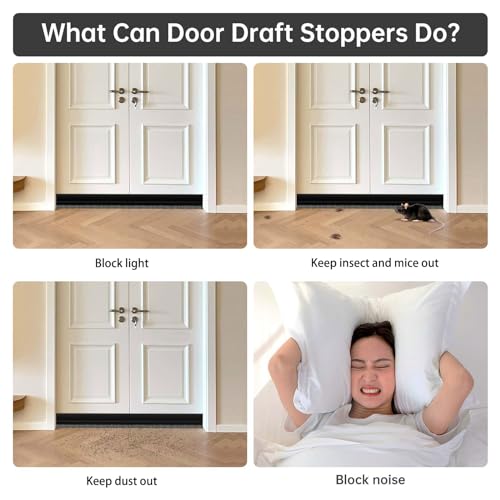 Self-Adhesive Silicone Brush Door Sweep - Under Door Bottom Seal Strip