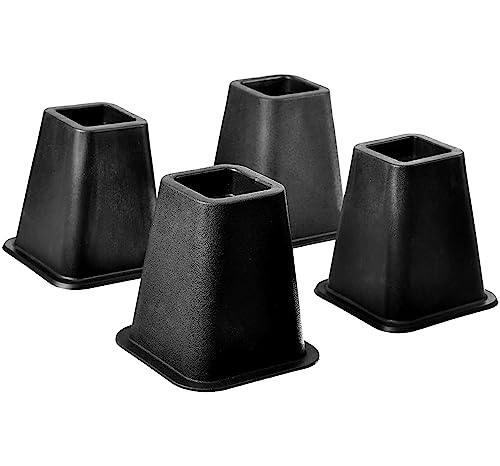 Heavy Duty Stackable Bed & Furniture Risers, 5 to 6 Inch - 4 Pack