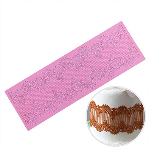 Anyana 12" sugar edible floral French Empire lace cake silicone Embossing Mat Texture fondant impression lace mat decorating mold gum paste cupcake topper icing candy imprint baking moulds craft