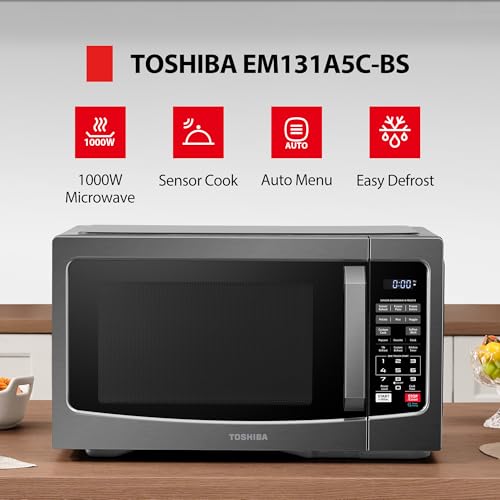 Countertop Microwave Oven 1.2 Cu. Ft. 1000W with Smart Sensor - Black