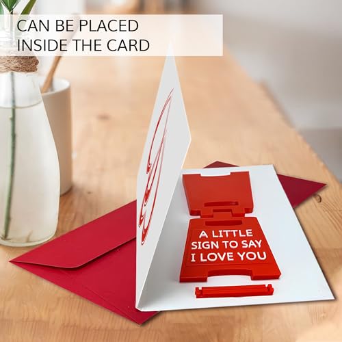 I Love You Romantic Desk Sign – Freestanding Keepsake Gift for Anniversaries
