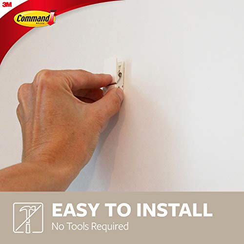 Command Spring Clips White Pack of 8 with 12 Adhesive Strips - Damage-Free Hanging for Photos & Notes