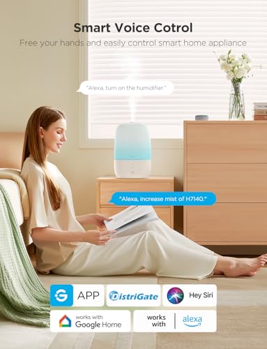 Smart Cool Mist Humidifier 3L Top Fill with RGB Night Light and App Control