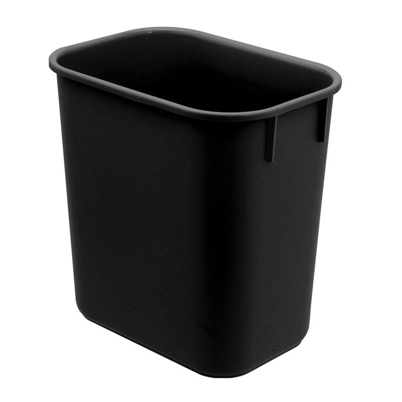 Acrimet Wastebasket, Deskside Bin, 3.25 Gallon/13 Quart/12 Liter, Trash Waste Grabage Can (Plastic) (Black Color) (Set of 8)