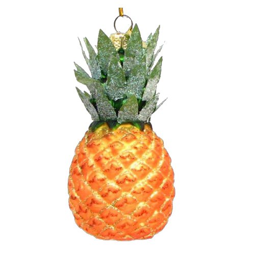 Kurt Adler Noble Gems 3.5in Glass Pineapple Ornament