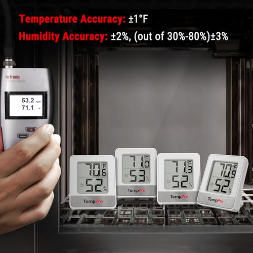TempPro Digital Indoor Thermometer and Humidity Monitor Hygrometer