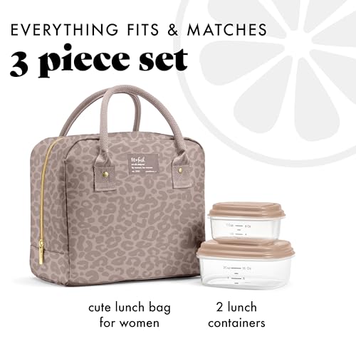 Insulated Lunch Bag for Women with Containers, Large Work Lunch Tote