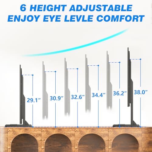 Tabletop TV Stand Legs for 37-90 Inch TVs, Height Adjustable Steel Feet