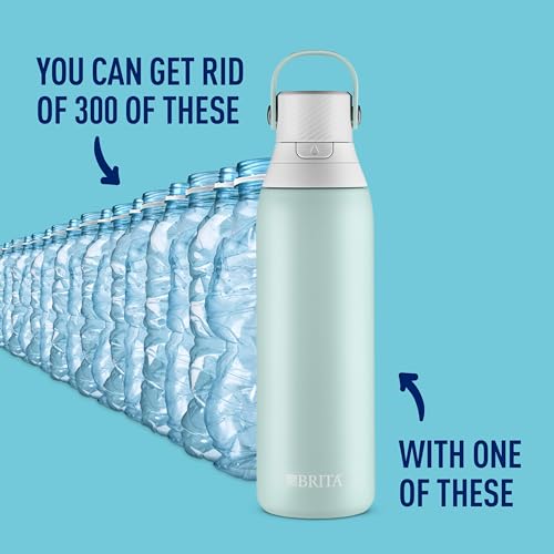 Insulated Stainless Steel Filtering Water Bottle 20 oz Glacier
